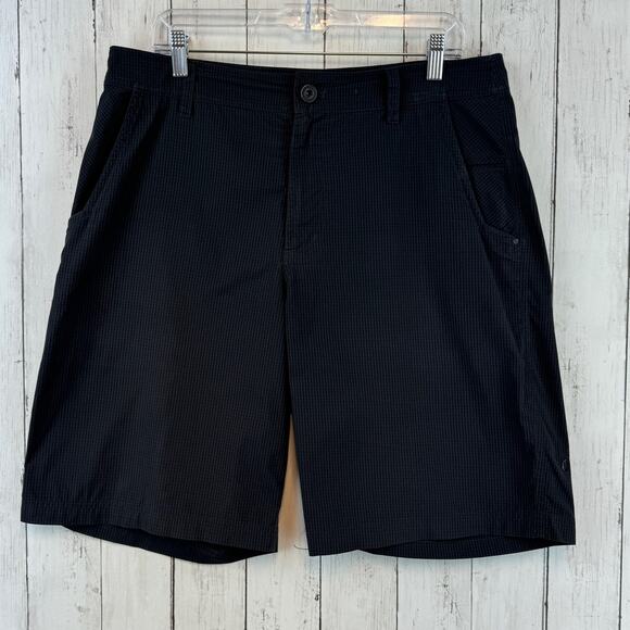 lululemon athletica Other - Lululemon Black/Grey Kahuna Chino Checker Flat Front 11" Shorts Size 36
